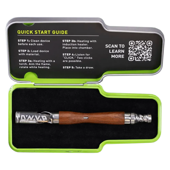 DynaVap WoodWynd Vaporizer Holz Stem Case geöffnet