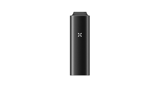 PAX Mini 2 Onyx schwarz tragbarer Kräuterverdampfer Frontansicht mit Mundstück