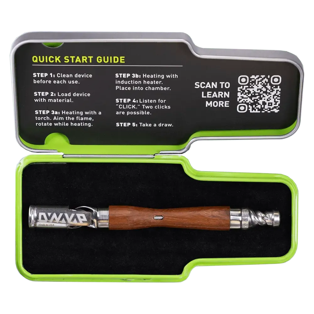 DynaVap WoodWynd Vaporizer Holz Stem Case geöffnet