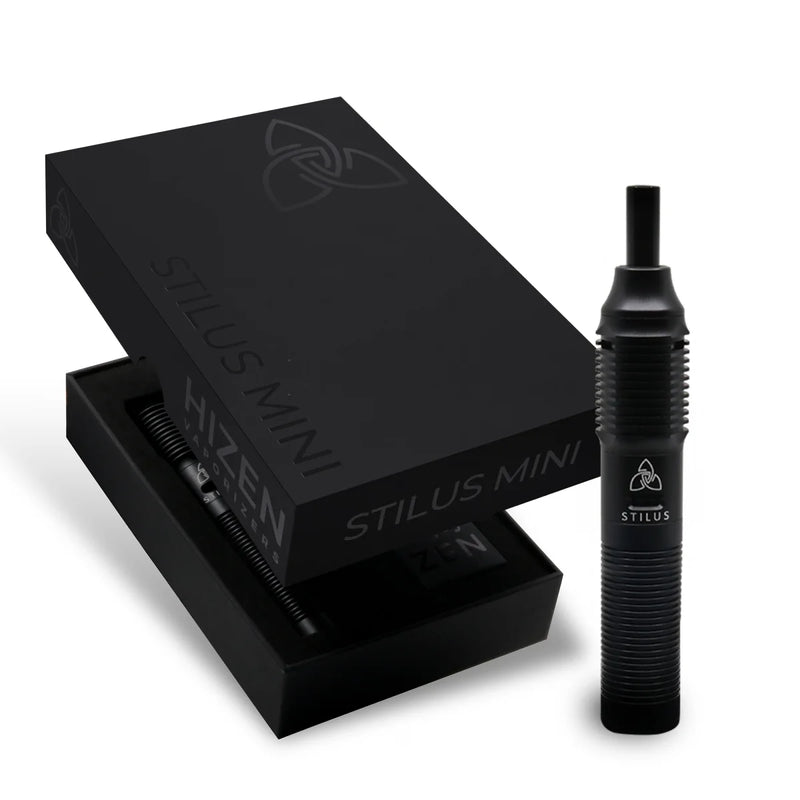 Hizen Stilus Mini kompakter Konduktions-Vaporizer in Schwarz Frontansicht