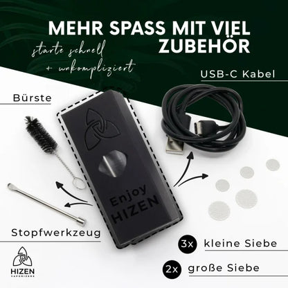 Hizen Stilus pro Schwarz Datenblatt Lieferumfang