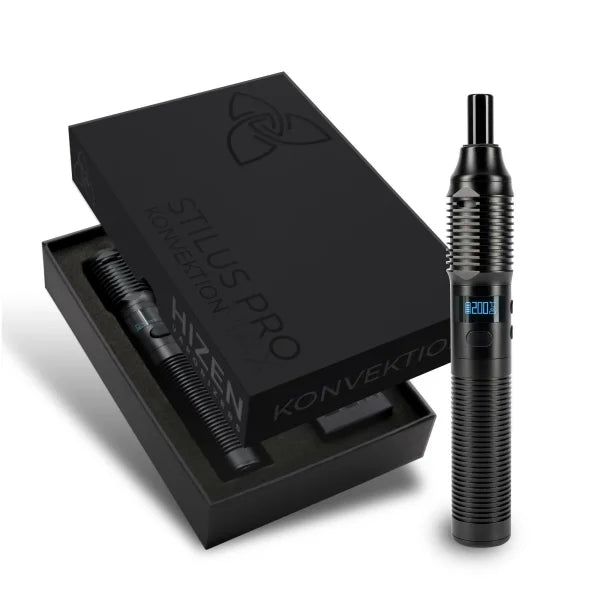 Hizen Stilus Pro Konvektion Vaporizer in Schwarz Frontansicht
