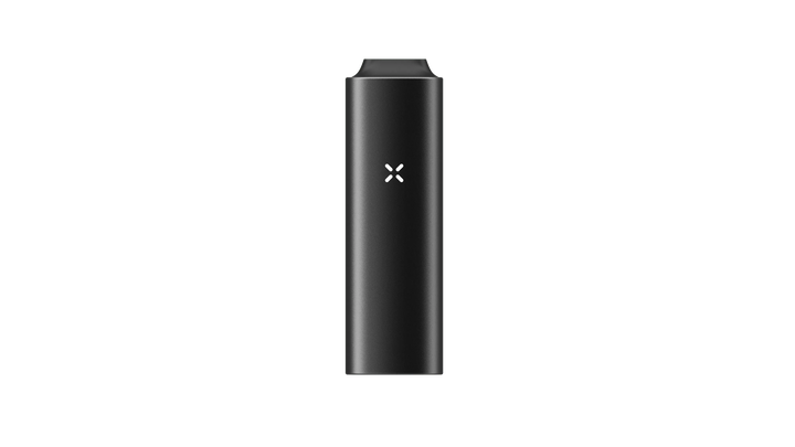PAX Mini 2 Onyx schwarz tragbarer Kräuterverdampfer Frontansicht mit Mundstück