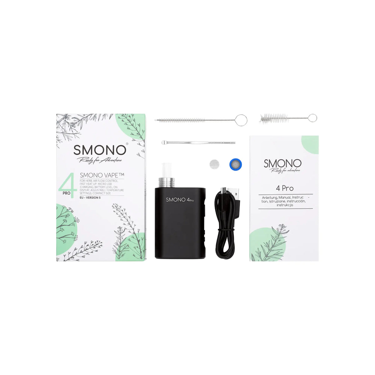 Smono 4 Pro Kräuterverdampfer Lieferumfang