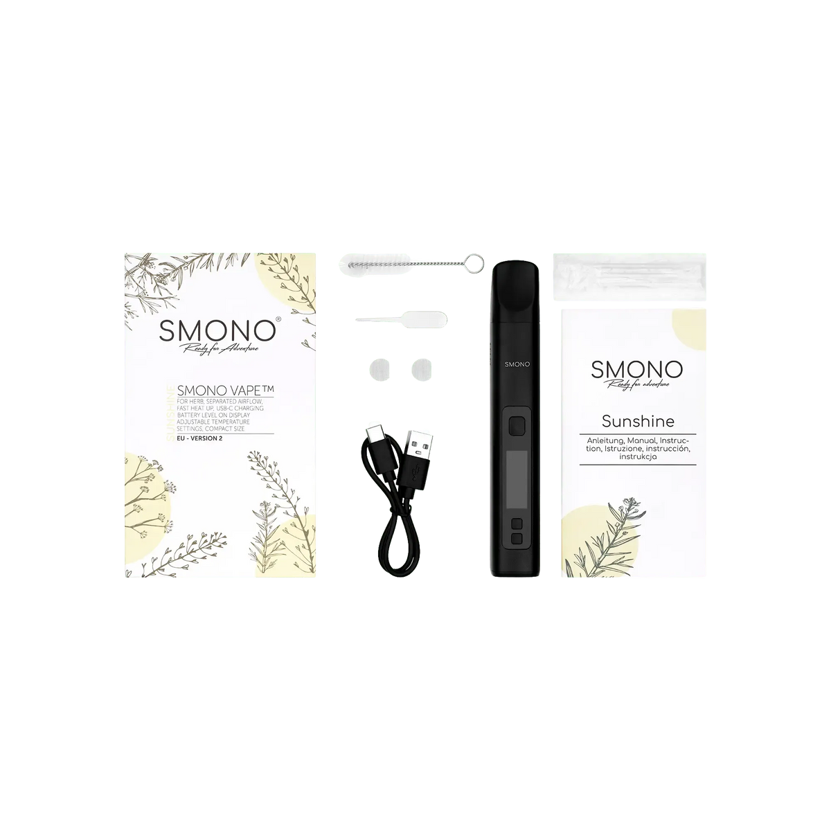 Smono Sunshine Vaporizer Lieferumfang