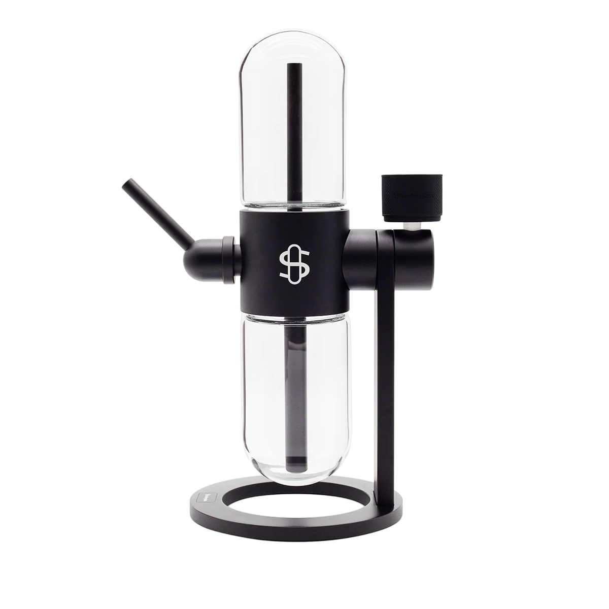 Stündenglass gravity Infuser / Gravity Hookah schwarz Frontansicht