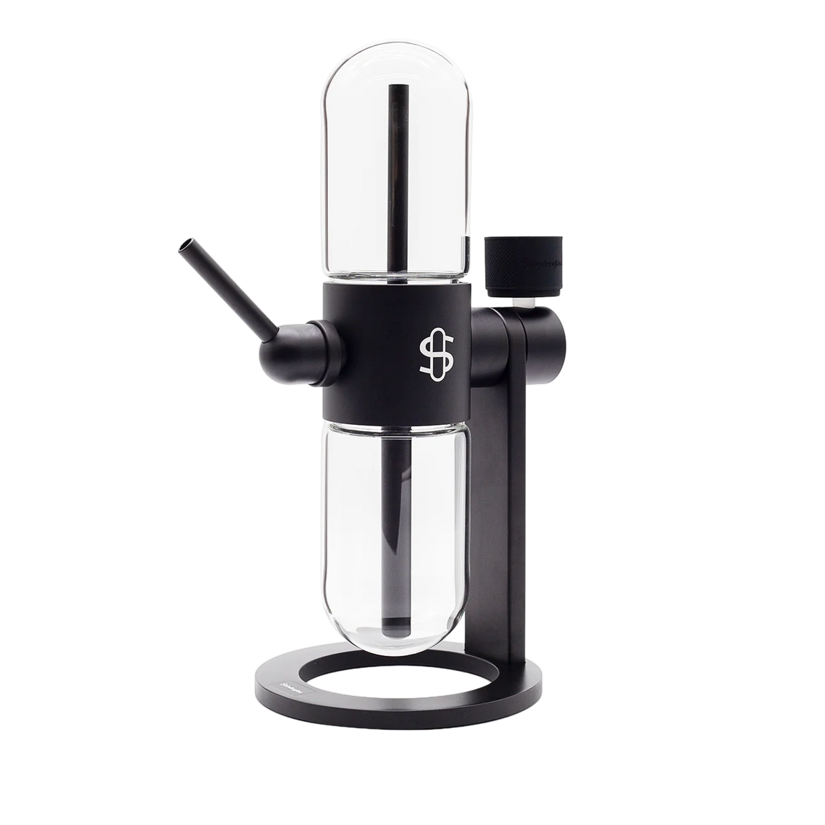 Stündenglass gravity Infuser / Gravity Hookah schwarz schräg