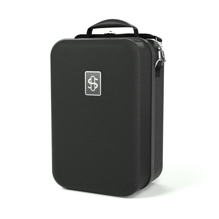 Stündenglass Gravity Infuser Kompact schwarz travel case geschlossen